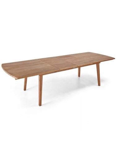 Table de terrasse extensible en bois d'eucalyptus 8 à 10 places