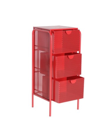 Chiffonnier en fer rouge 41x37x91,5