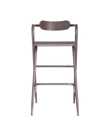 Tabouret en fer en gris 48x55x99 cm