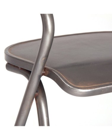 Tabouret en fer en gris 48x55x99 cm
