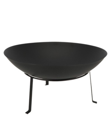 Brasero rond en métal sur pied 59 x 28 cm