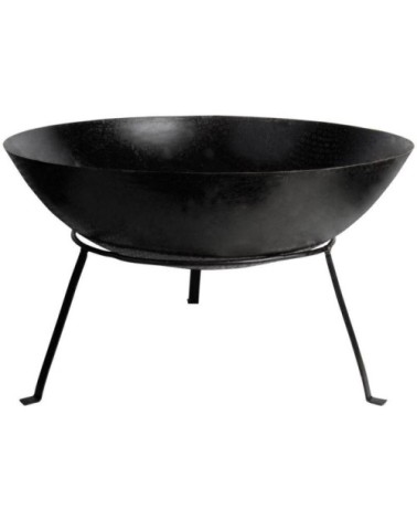 Brasero rond en métal sur pied 59 x 28 cm