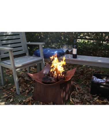 Vasque carrée aspect rouillé