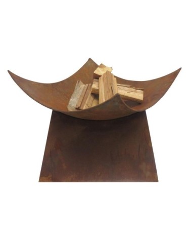 Vasque carrée aspect rouillé