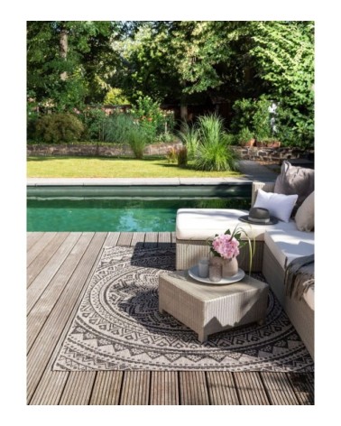 Tapis d'extérieur & intérieur beige/marron 160x230
