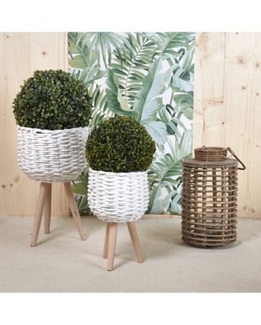 Lanterne de jardin en poelet gris