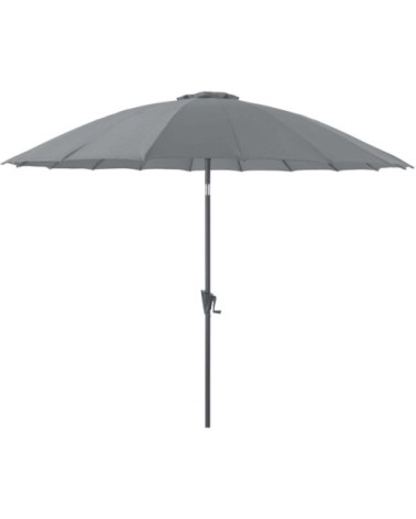 Parasol terrasse en fibre de verre pagode 300 cm cendre