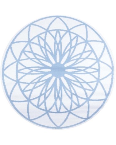 Tapis extérieur rond en polypropylène fairytale bleu clair