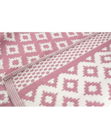 Tapis d'extérieur en polypropylène 120 x 180 cm maya - rose