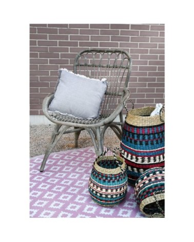 Tapis d'extérieur en polypropylène 120 x 180 cm maya - rose