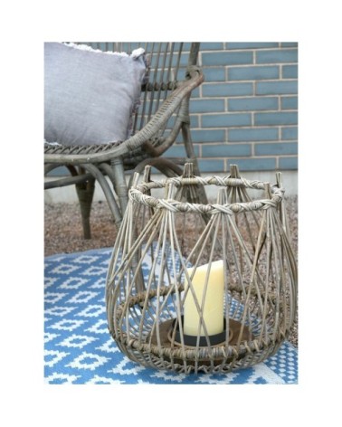 Tapis d'extérieur en polypropylène 120 x 180 cm maya - bleu