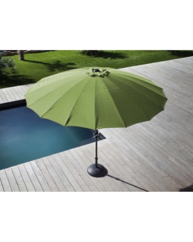 Parasol terrasse en fibre de verre pagode 300 cm olive