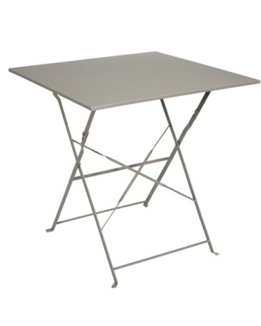 Table de jardin pliante en métal palerme taupe