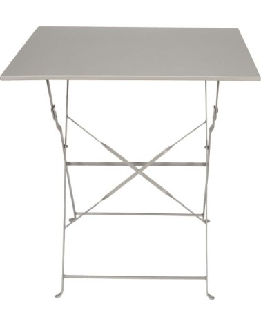 Table de jardin pliante en métal palerme taupe