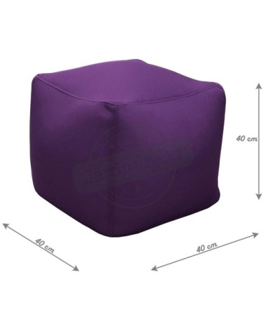 Pouf de piscine big bag 40 cm aubergine