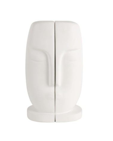 Stop livres en forme de visage blanc