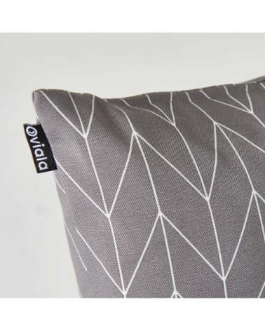 Lot de 2 petits coussins polyester gris 40 x 20 x 8 cm