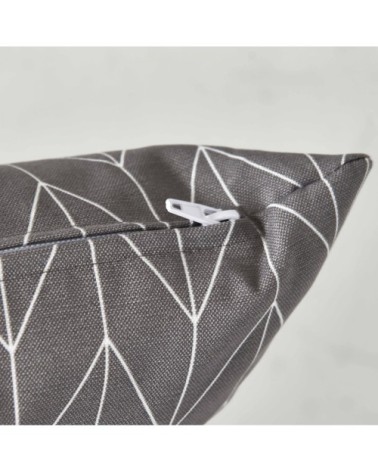 Lot de 2 petits coussins polyester gris 40 x 20 x 8 cm