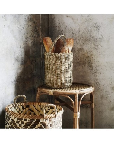 Bout de canapé bambou bois clair 59x59