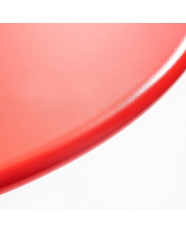 Table de jardin ronde bistro inclinable en acier rouge