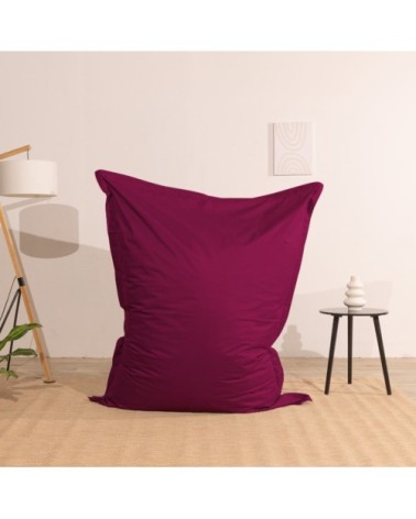 Pouf extérieur imperméable déhoussable anti-uv rouge 140 x 180 cm