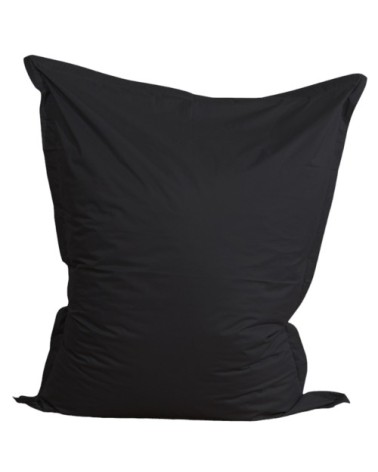 Pouf extérieur imperméable déhoussable anti-uv noir 140 x 180 cm
