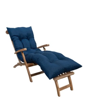 Coussin bain de soleil bleu nuit 185 x 60 x 15 cm