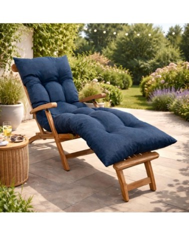 Coussin bain de soleil bleu nuit 185 x 60 x 15 cm
