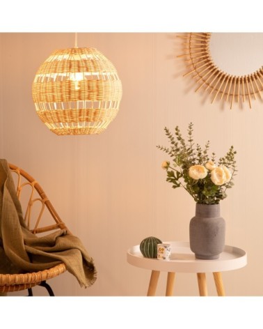 Suspension en rattan naturel