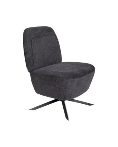 Fauteuil Lounge en tissu gris