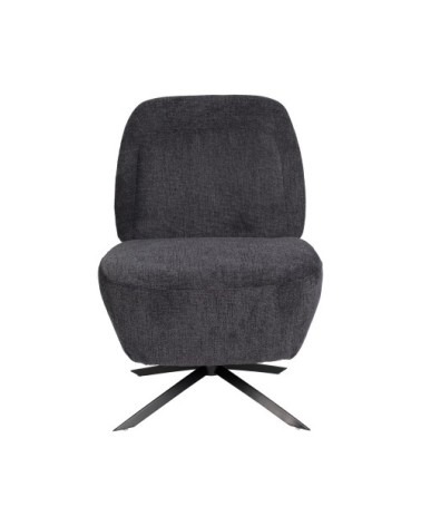 Fauteuil Lounge en tissu gris