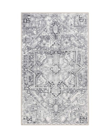 Tapis de bain style vintage tons de gris impression digitale 70x120