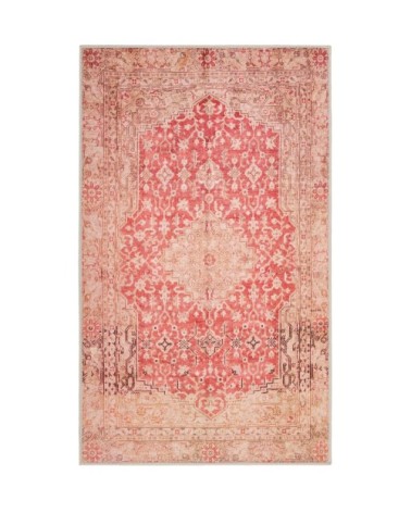 Tapis de bain vintage tons de rouge 80x150