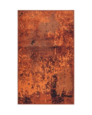 Tapis de bain vintage tons orangé 60x100