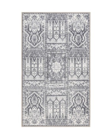 Tapis de bain style vintage tons de gris impression digitale 70x120