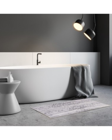 Tapis de bain vintage tons de gris 70x120