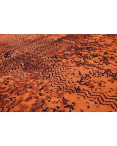 Tapis de bain vintage tons orangé 80x150