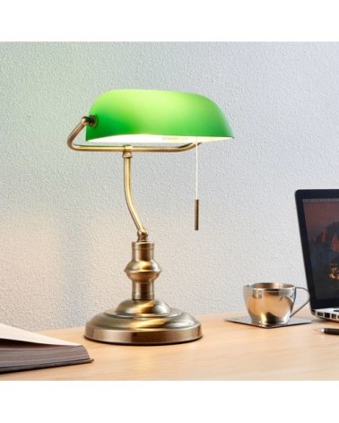 Lampe à poser en métal bronze