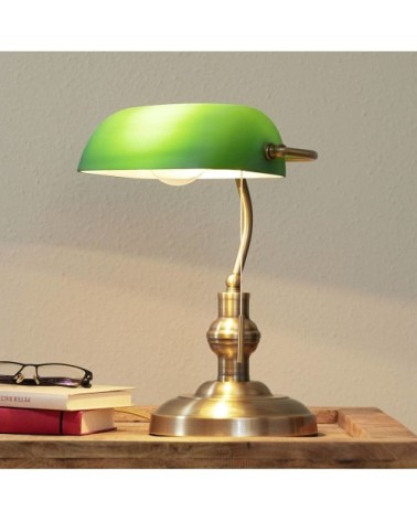 Lampe à poser en métal bronze