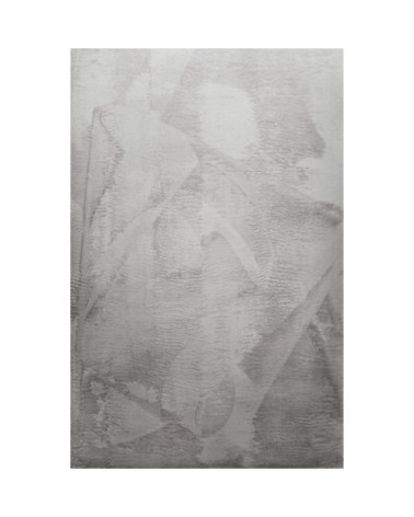 Tapis tufté mèches rases (15mm) gris clair 120x170