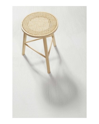 Tapis rond tufté mèches rases (15 mm) blanc 120 D