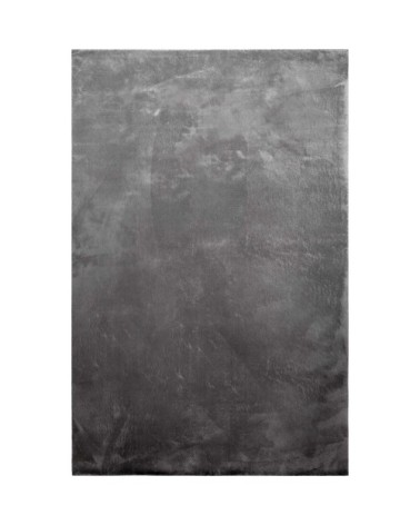 Tapis tufté mèches rases gris anthracite 133x200
