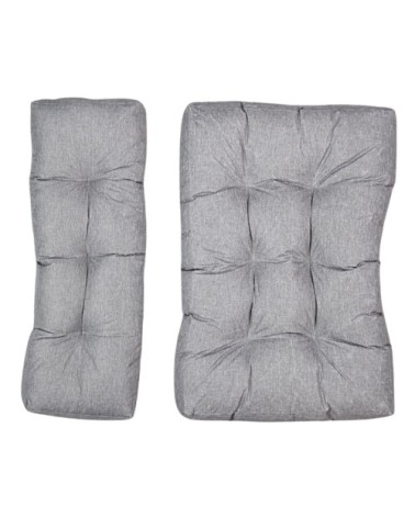 Coussins palette lot en polyester gris 120x80x15 cm