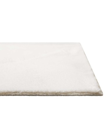 Tapis tufté mèches rases blanc cassé crème 200x290