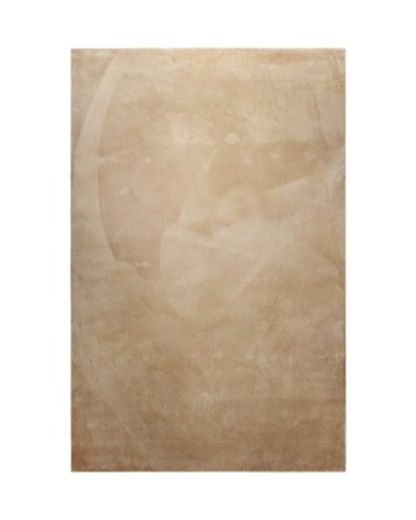 Tapis tufté mèches rases beige sable 133x200