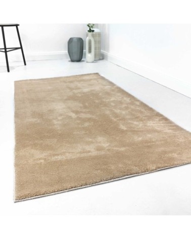 Tapis tufté mèches rases beige sable 120x170