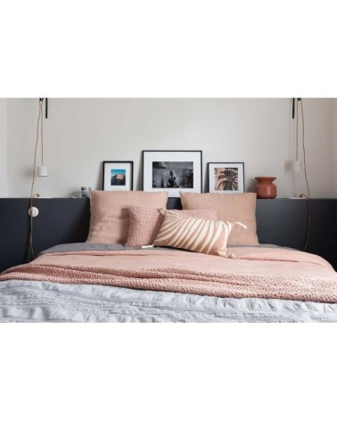 Housse de couette stonewashed en lin aubepine 140 x 200 cm