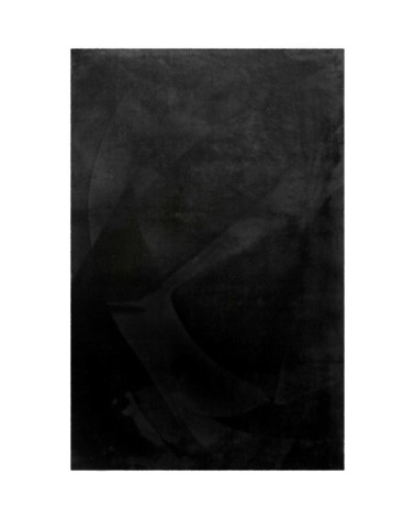 Tapis tufté mèches rases noir 120x170