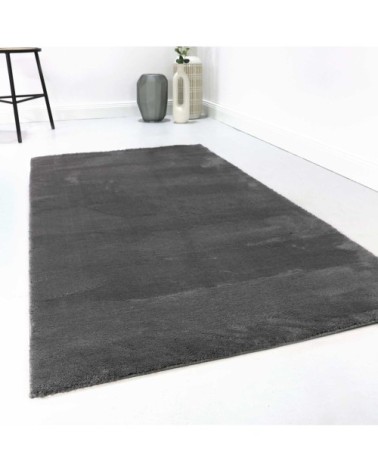 Tapis tufté mèches rases gris anthracite 200x290
