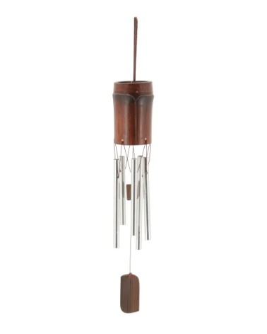 Carillon en bambou et métal 45 cm